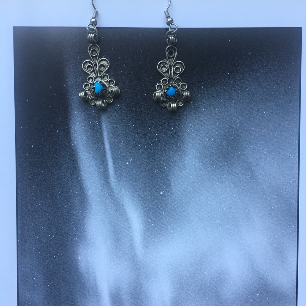 Vintage Handmade Turquoise Earings